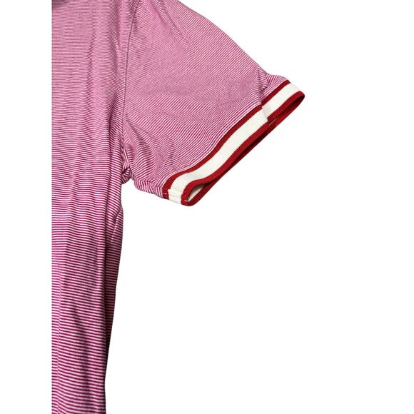 Ted Baker London Red Microstripe Polo Shirt Size 7 (XL) - Picture 2 of 8